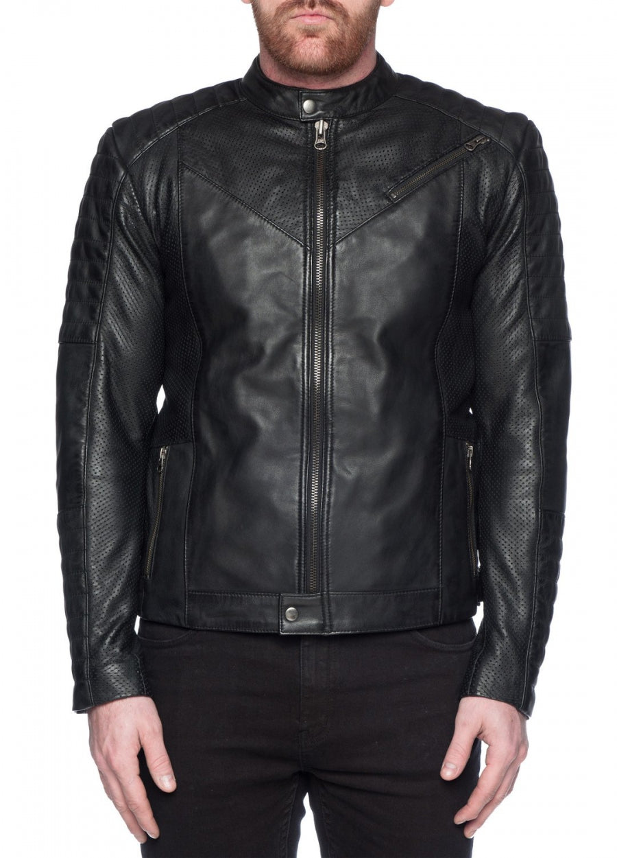 Arrow Leather Mens Black Soft Leather Jacket Size Large cheapest