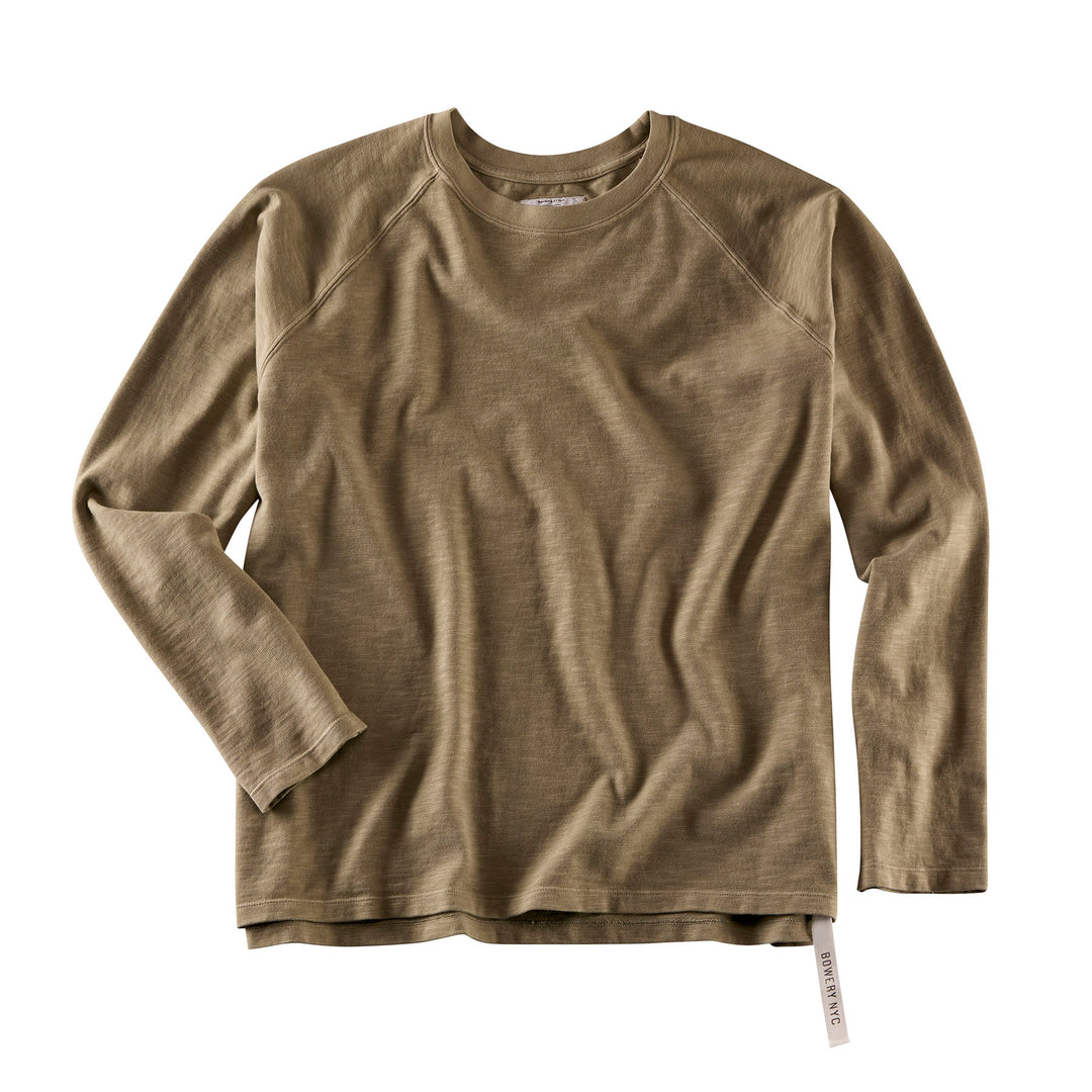 Bowery NYC Langarmshirt Essential Moss