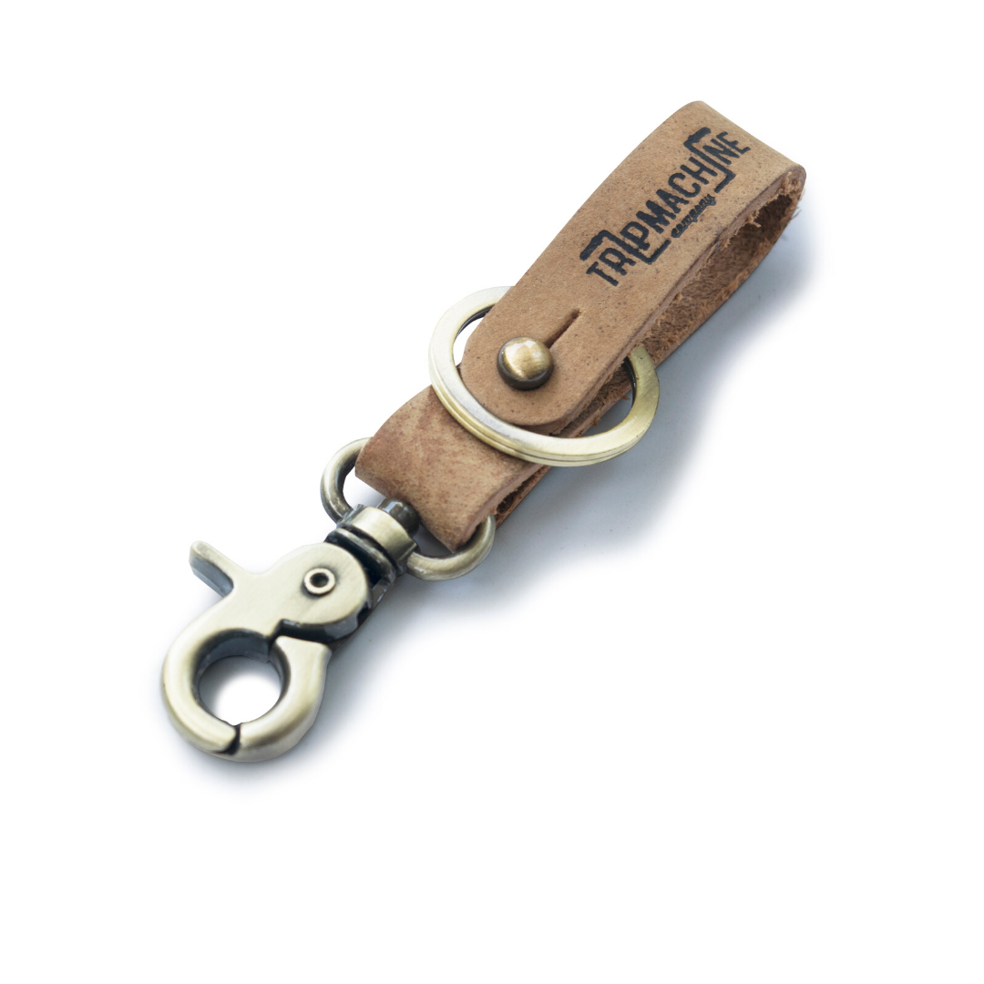 Trip Machine Keyring FOB Tobacco and Gold