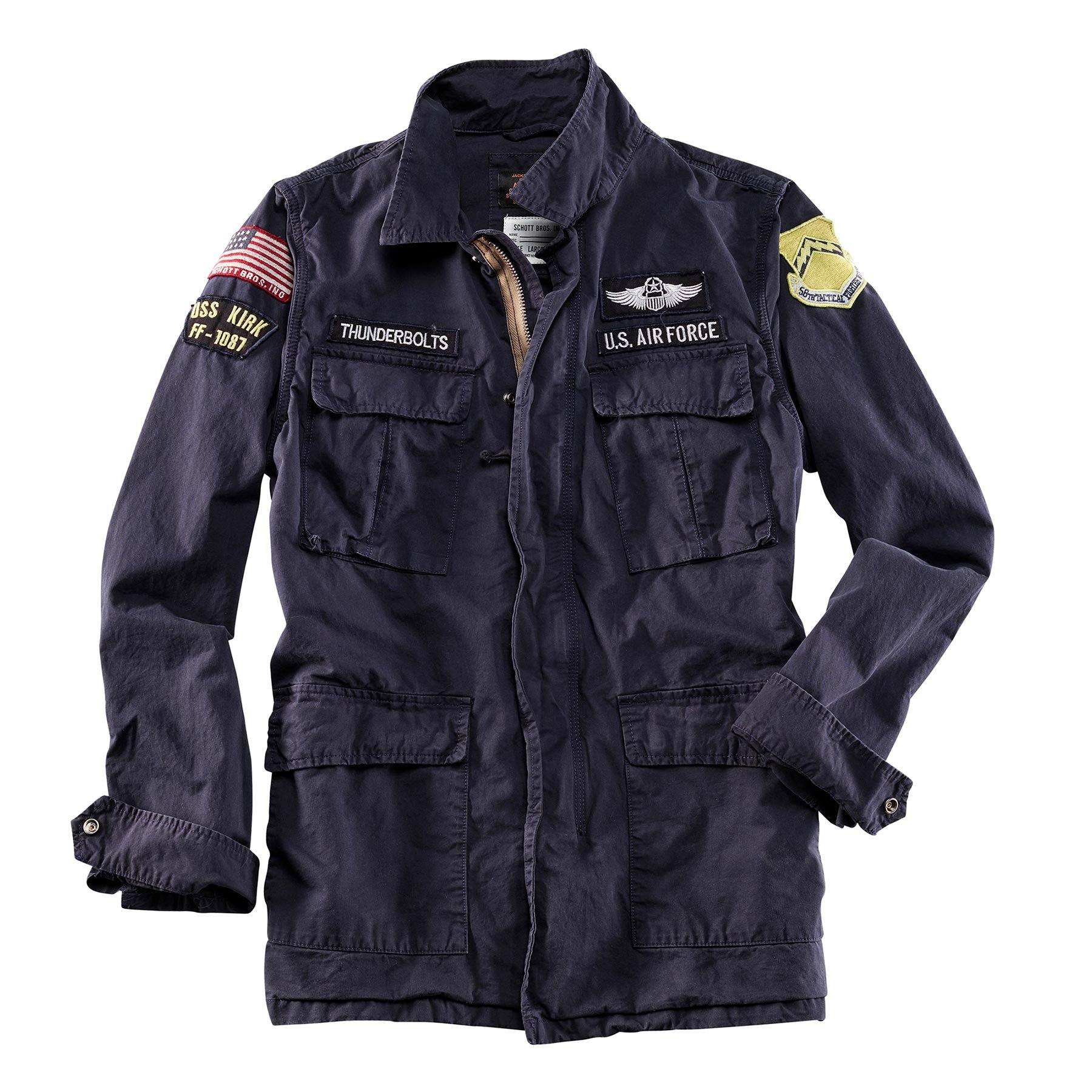Schott NYC Iowa Giacca Uomo, Piumino In Ribstop Con Colletto In Pelliccia Sintetica