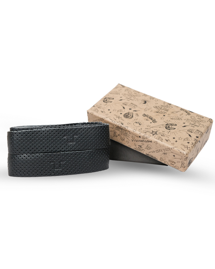 Trip Machine Lederband Grip Wrap Black Perforated