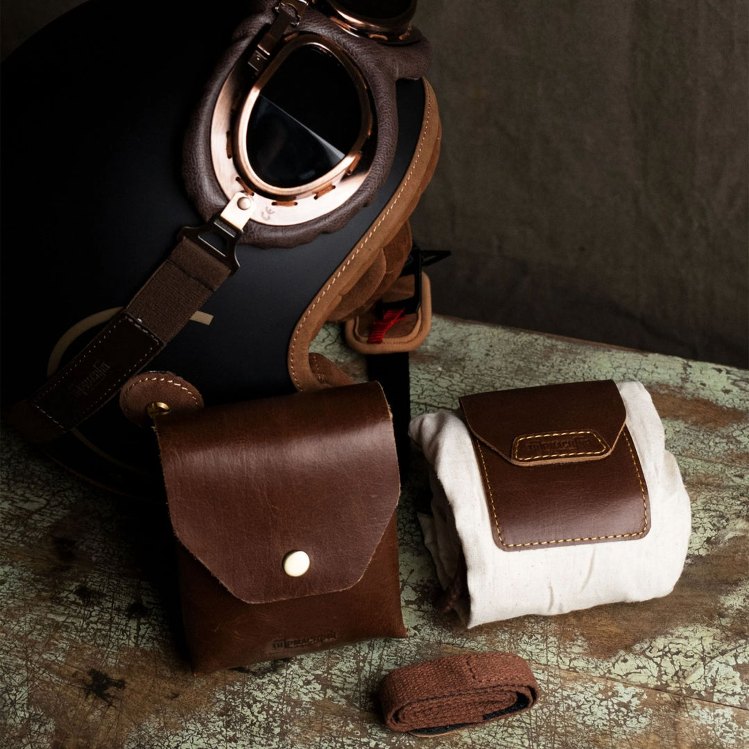 Trip Machine Trooper Helmet Bag Cognac