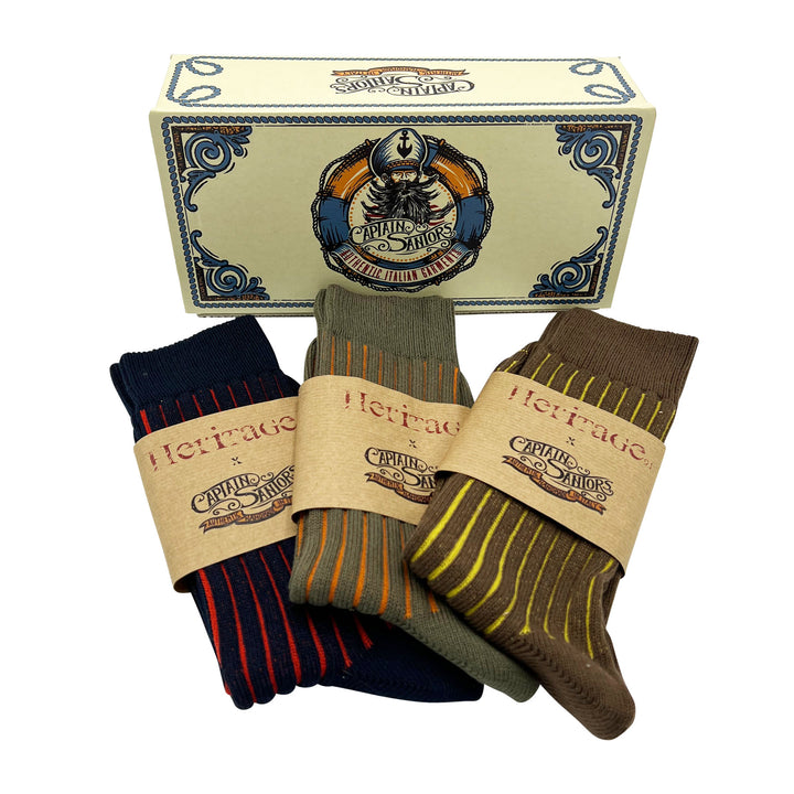 Captain Santors Socken Box Stripes