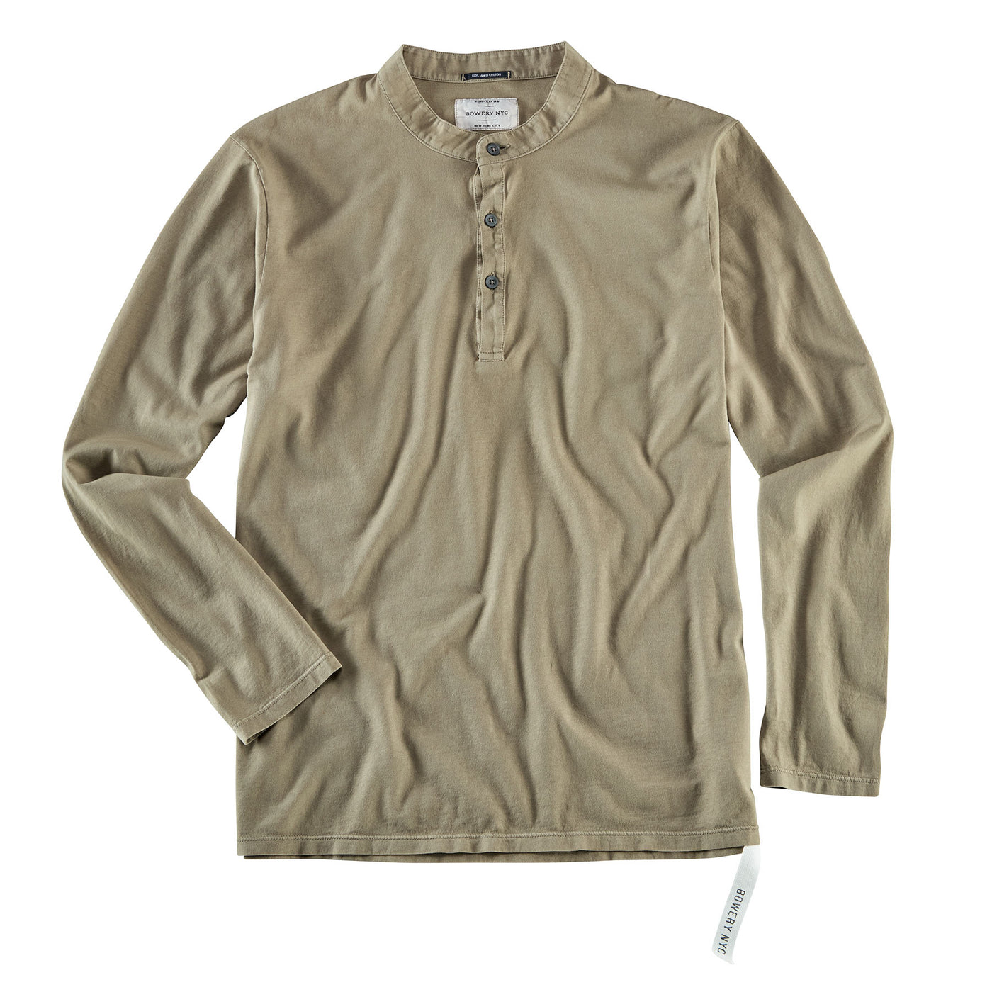 Bowery NYC Longsleeve Henley Walnut