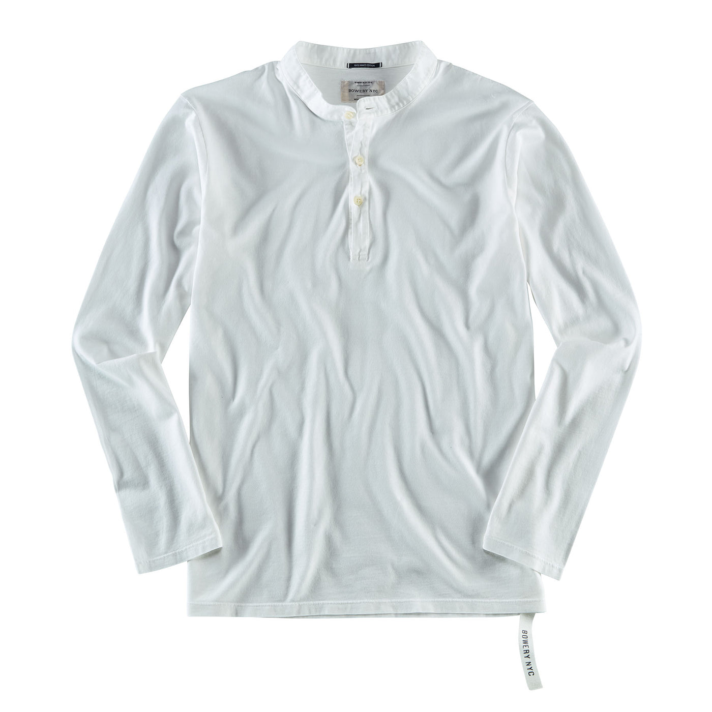 Bowery NYC Longsleeve Henley White