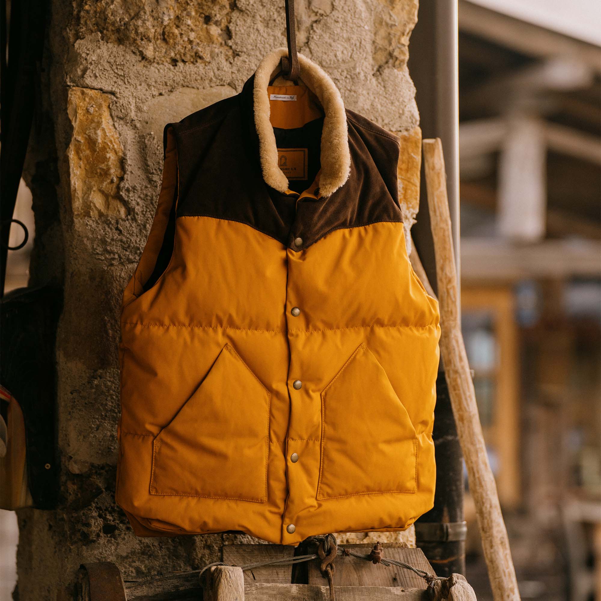 Shangri-La down vest Bivacco Yellow – Bad and Bold - Biker's finest
