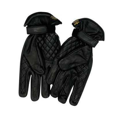 Rude Riders Motorcycle Gloves Tattoo Black