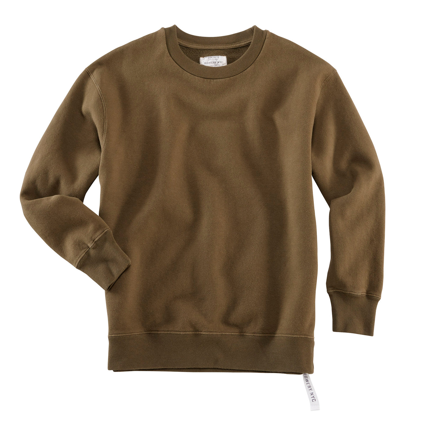 Bowery NYC Women's Essential Olive Sweater
