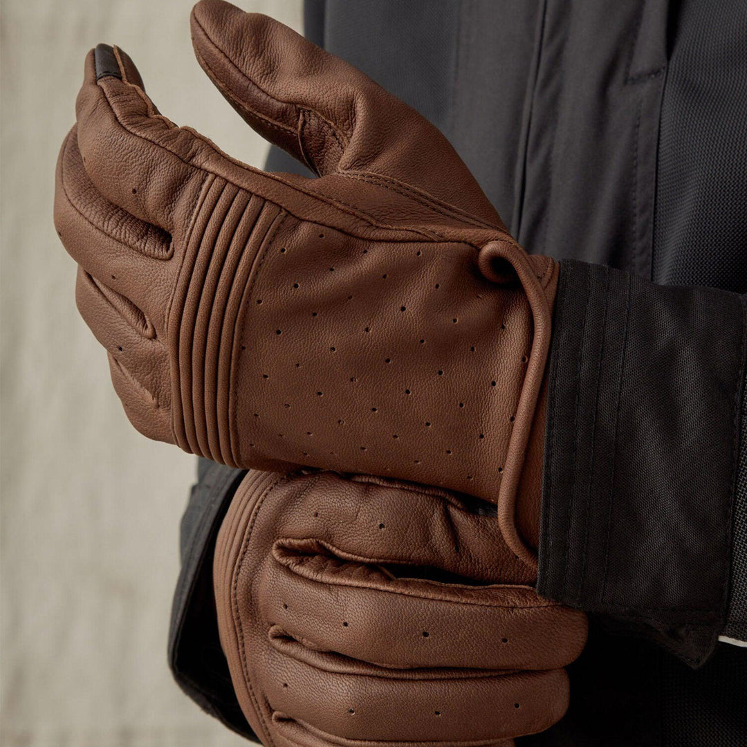 Belstaff Motorcycle Handschuhe Montgomery Brown