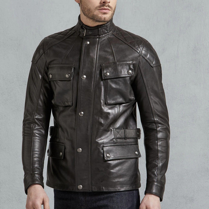 Belstaff Motorcycle Lederjacke Turner schwarz