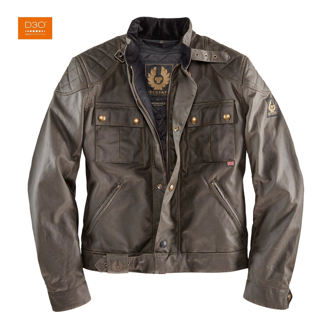 Belstaff Motorcycle Wachsjacke Brooklands 2.0 Oliv