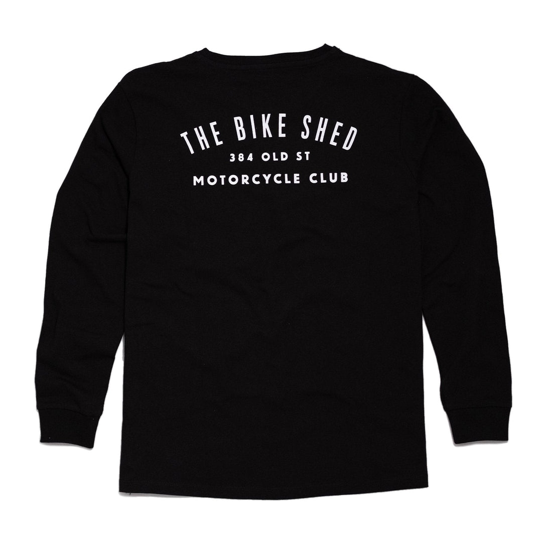 Bike Shed Longsleeve Pocket Script Black