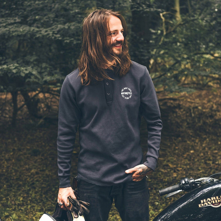 Bike Shed Pullover Button Waffle