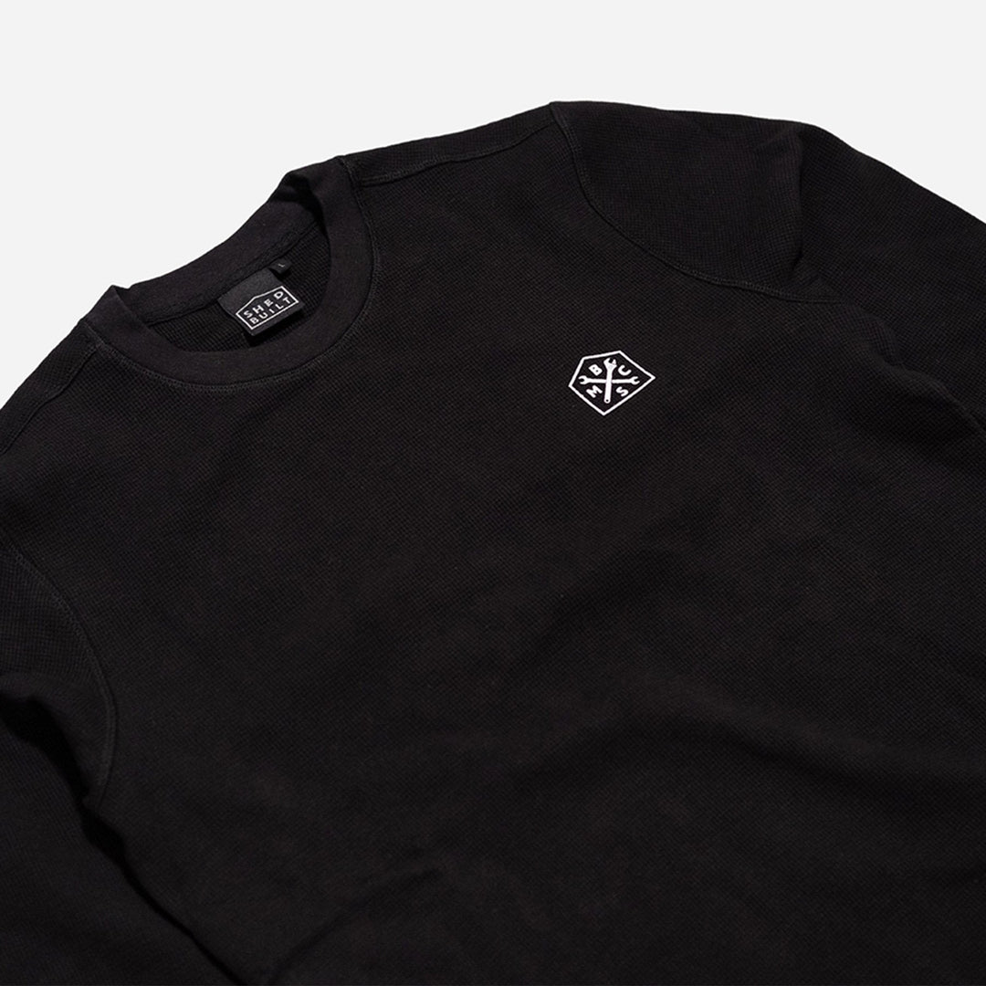 Bike Shed Pullover Waffle Black