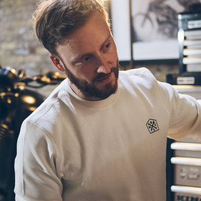 Bike Shed Pullover Waffle Ecru