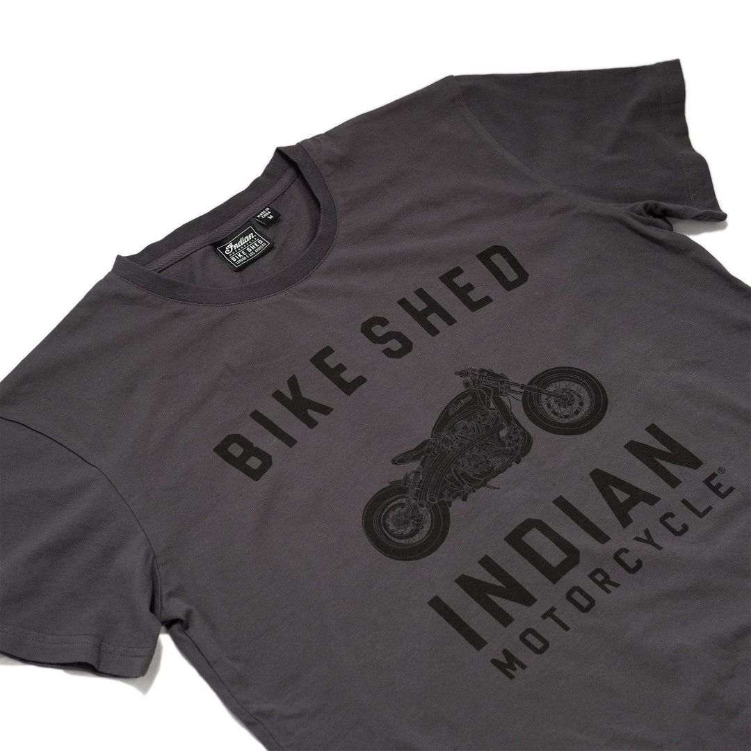 Bike Shed T-Shirt Indian Shirt Charcoal