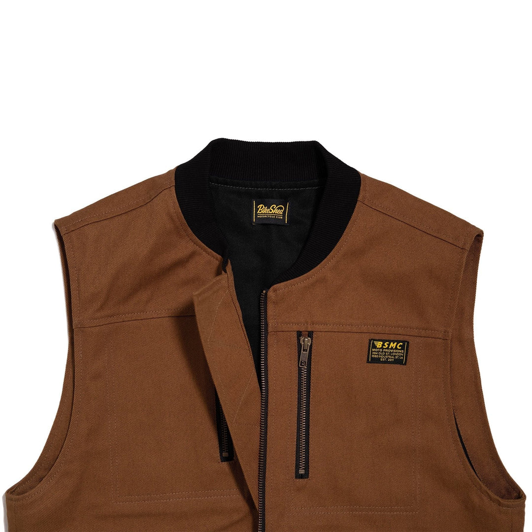 Bike Shed Weste Utility Vest Tan