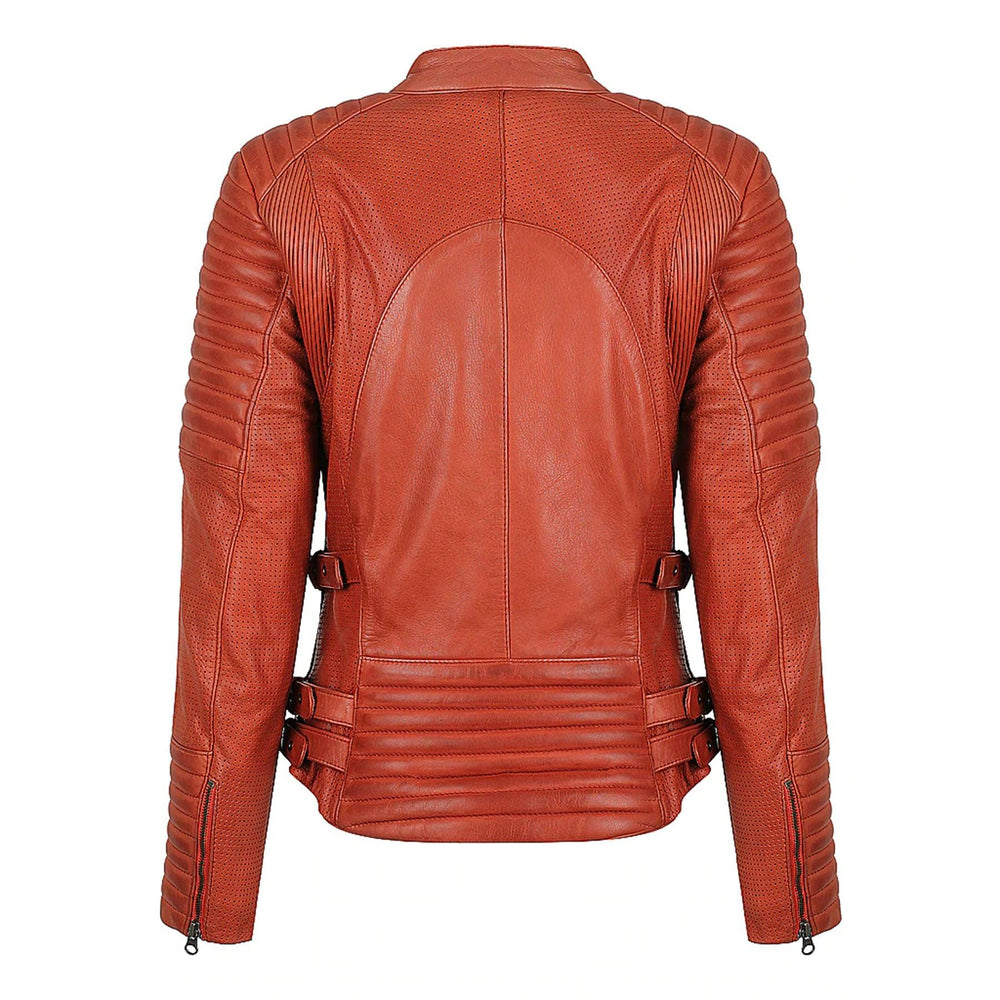 Black Arrow Damenlederjacke Wild & Free Red