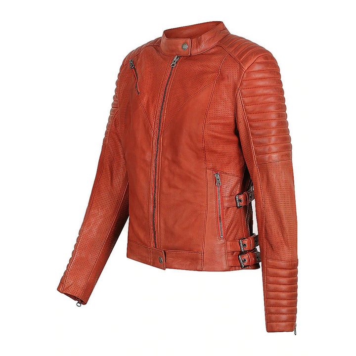 Black Arrow Damenlederjacke Wild & Free Red