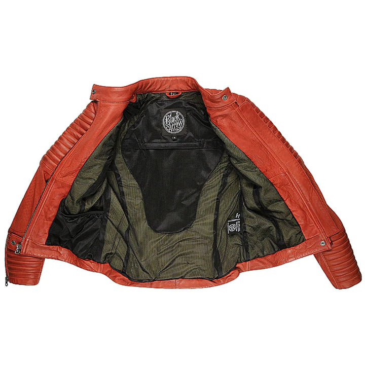 Black Arrow Damenlederjacke Wild & Free Red