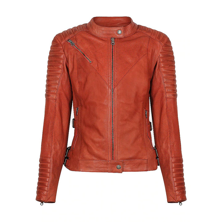 Black Arrow Damenlederjacke Wild & Free Red