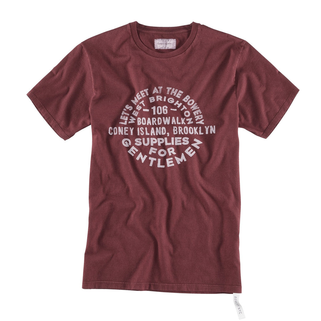 Bowery NYC T-Shirt Coney Island Red