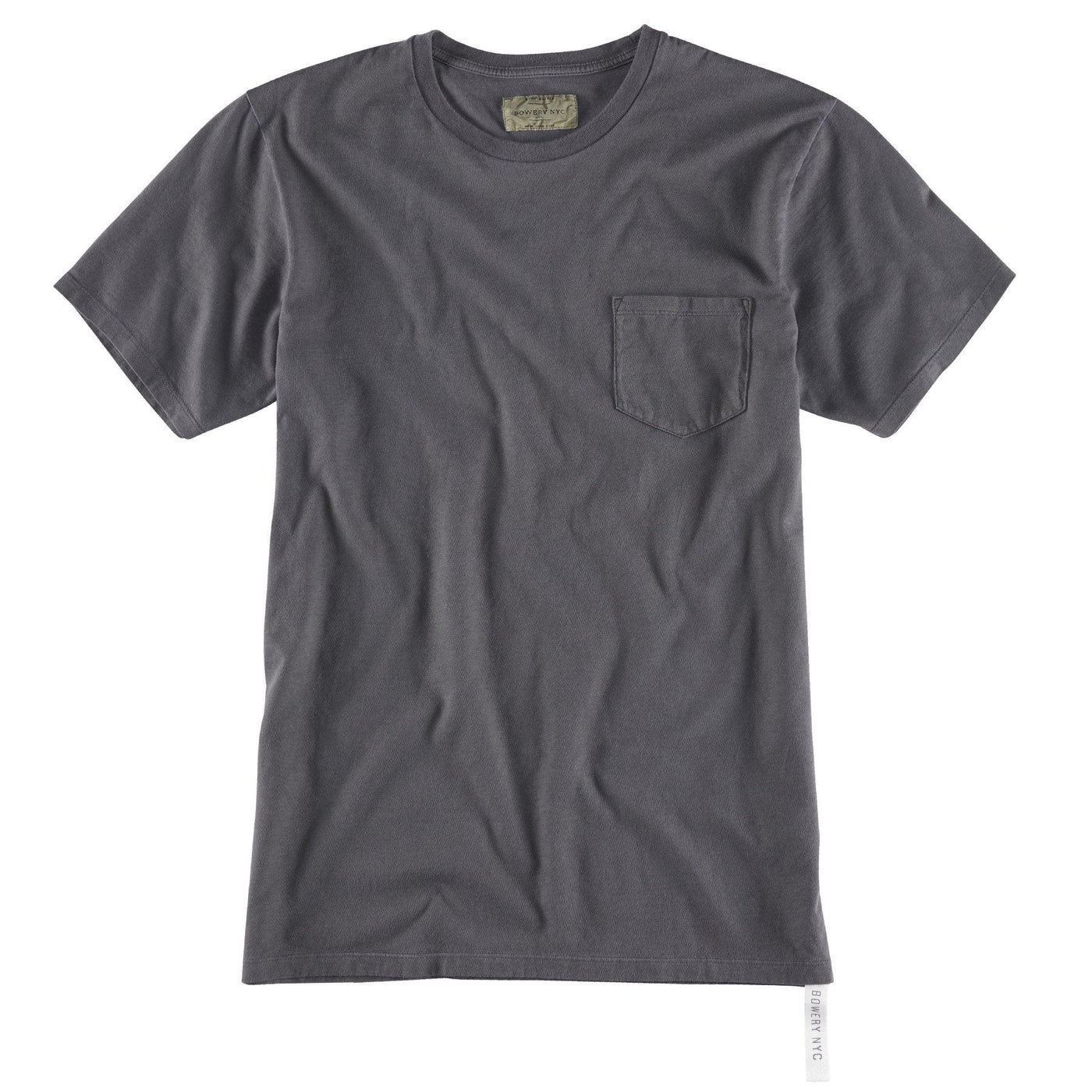 Bowery NYC T-Shirt Essential Pocket Grey