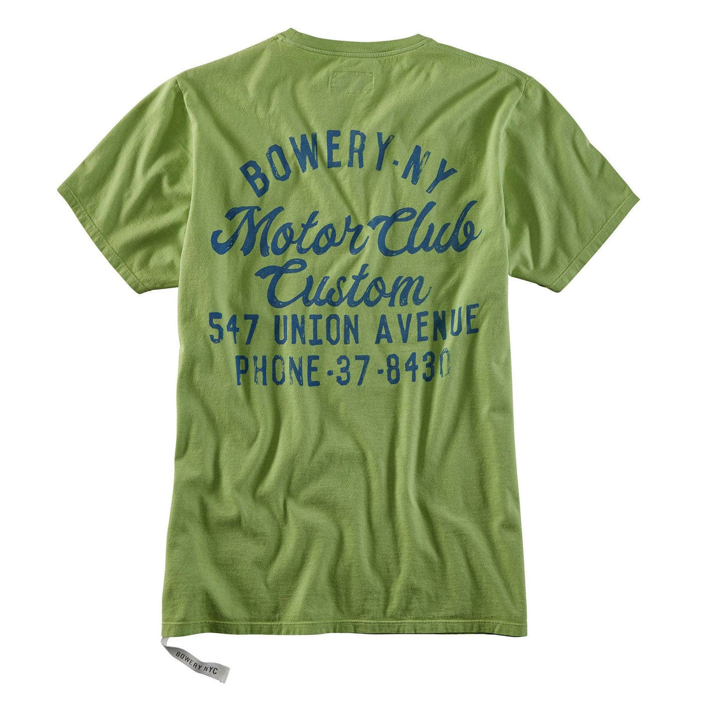 Bowery NYC T-Shirt Motor Club Green