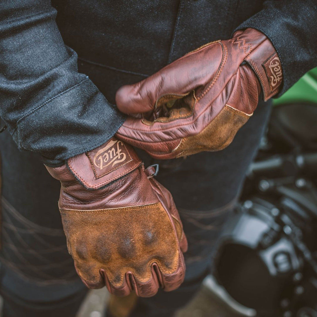 handschuhe leder gefüttert Fuel "Rodeo" Leder-Handschuhe gefüttert in dunkelbraun – Bad and Bold