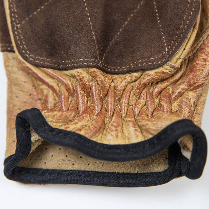 fuel rodeo handschuhe Fuel "Rodeo" Leder-Handschuhe Naturfarben und dunkelbraun – Bad and Bold