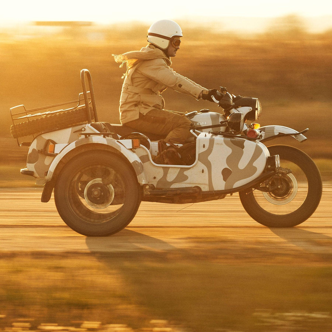 Fuel Motorradjacke Safari Jacket Sand