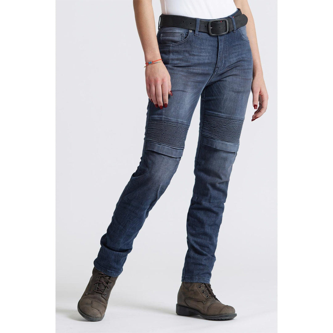 Pando Moto Damen Motorradjeans Rosie Navy Plain