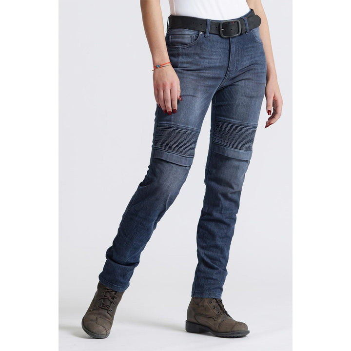 Pando Moto Damen Motorradjeans Rosie Navy Plain