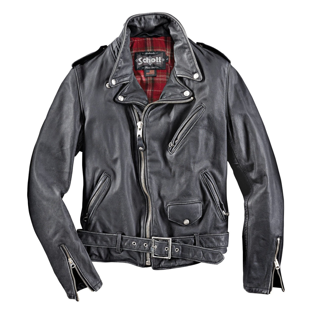 Black Leather Motorcycle Jacket Perfecto Moto Schott Schott NYC