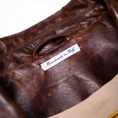 Shangri-La Lederjacke Chiodo Whiskey