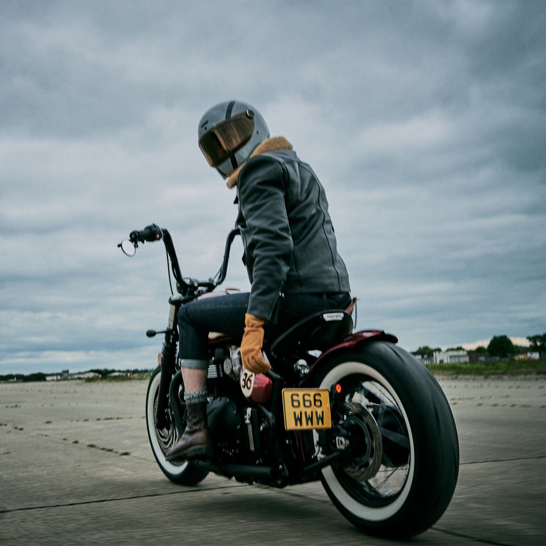 Blouson moto homme en cuir hiver Triumph neuf M - Équipement moto