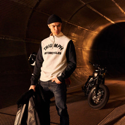 Triumph Motorcycles Sweater Ribble White