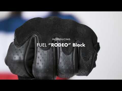 fuel rodeo handschuhe Fuel "Rodeo" Leather Gloves Black – Bad and Bold