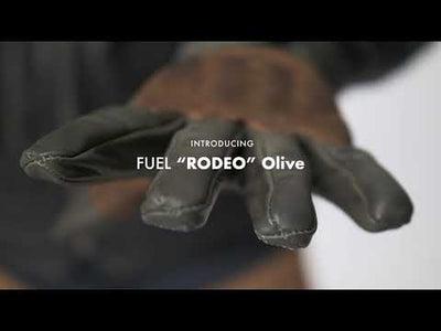 Fuel Lederhandschuhe Rodeo oliv-braun