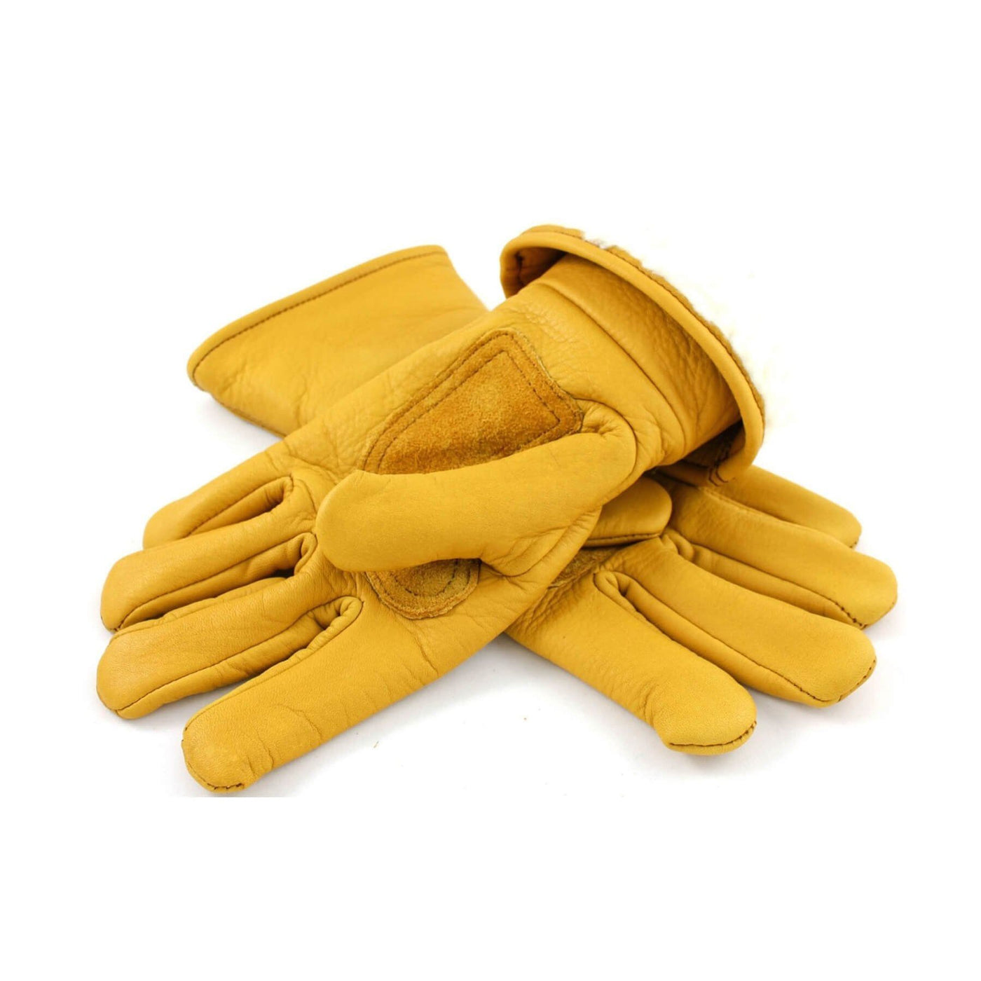 Kytone Leder-Handschuhe gefüttert gelb gold Kytone 